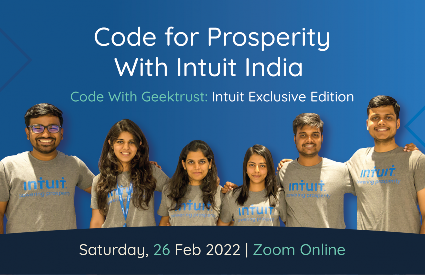 Code for prosperity with Intuit India - an exclusive hiring event on 26 Feb 2022